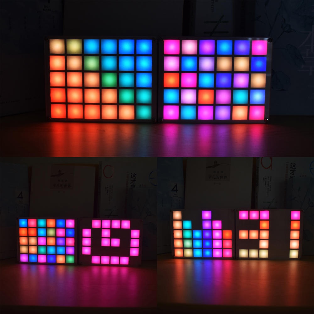 Geekcreit® DIY Multi-function LED Cool Music Spectrum RGB Color Palette Clock Kit