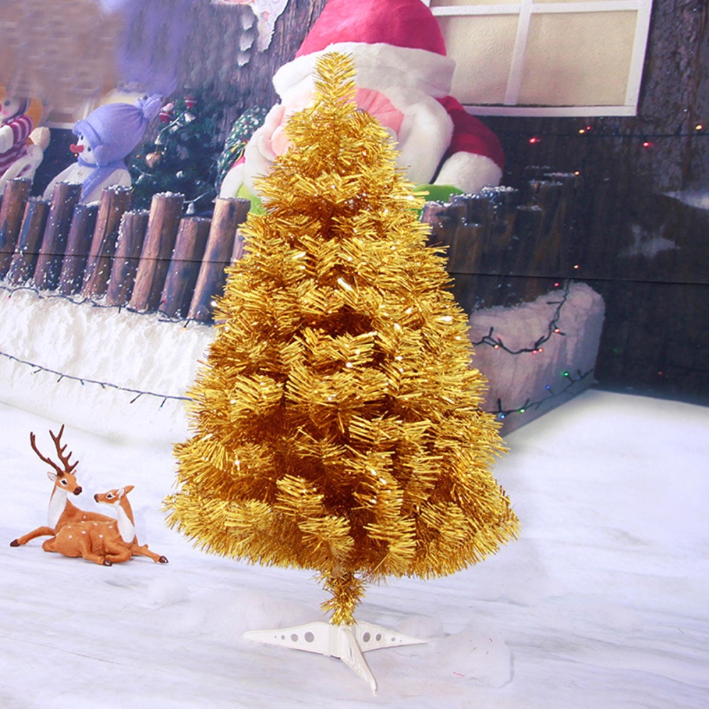 Gold/Sliver 3Ft Tall  Tree Stand Holiday Season Indoor Outdoor Trees Decorations - Gold - Image 2