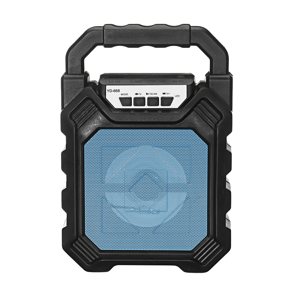 Portable Outdoor LED Wireless Bluetooth Speaker Rechargeable Stereo Radio with Microphone Music Player - Blue - Image 2