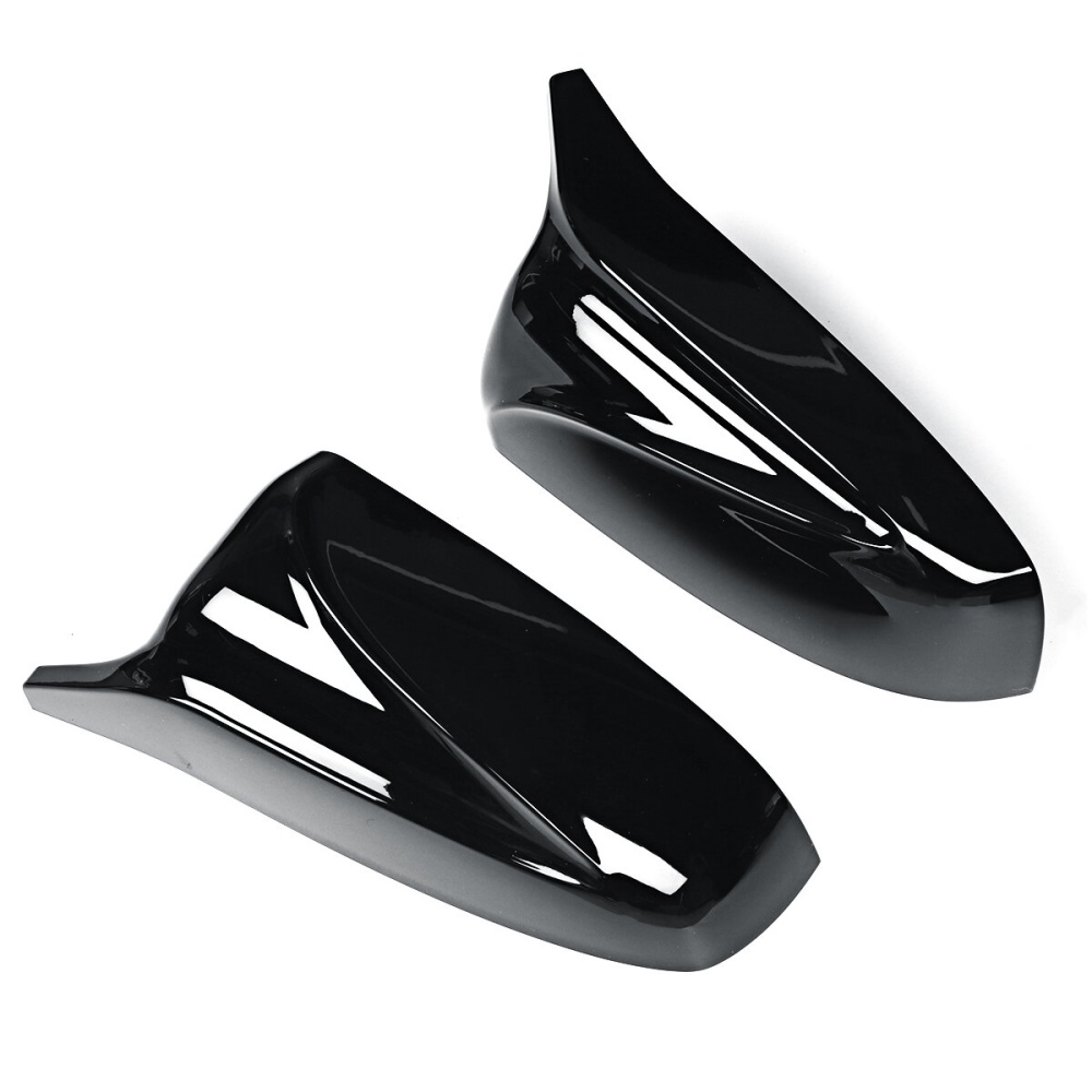 Glossy Black M Style Rear View Mirror Cap Cover Replacement Pair For BMW X5 X6 E70 E71 2007-2013 - Image 2