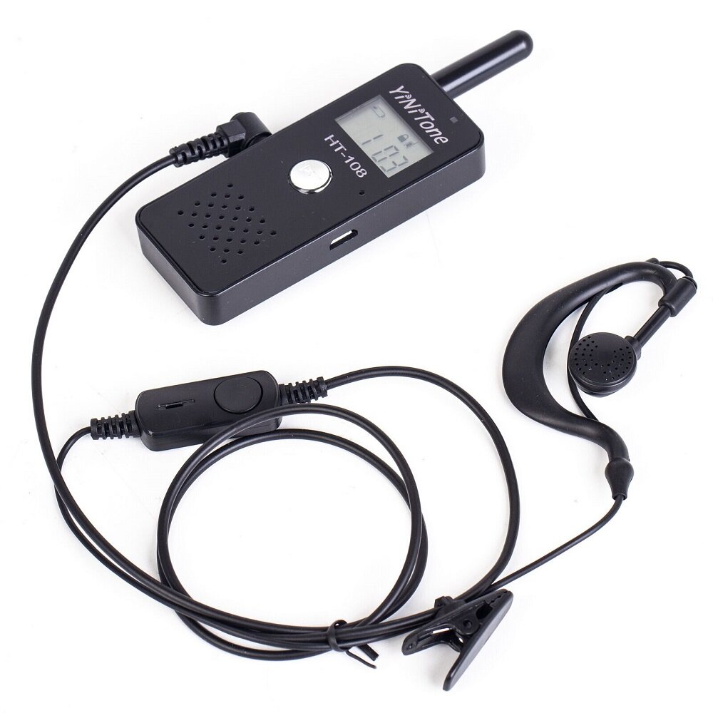 HT-108 Ultra Mini Walkie Talkie USB Plug 72 Hours Standby CT DDS 22 Channel Portable Hand Tunable Two Way Radio