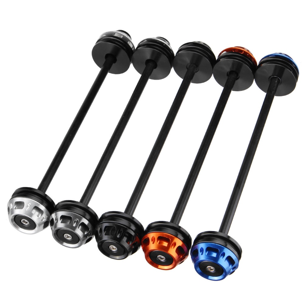 Motorcycle Front Axle Fork Crash Slider Wheel Protector For Kawasaki Z800 Z1000 - Blue