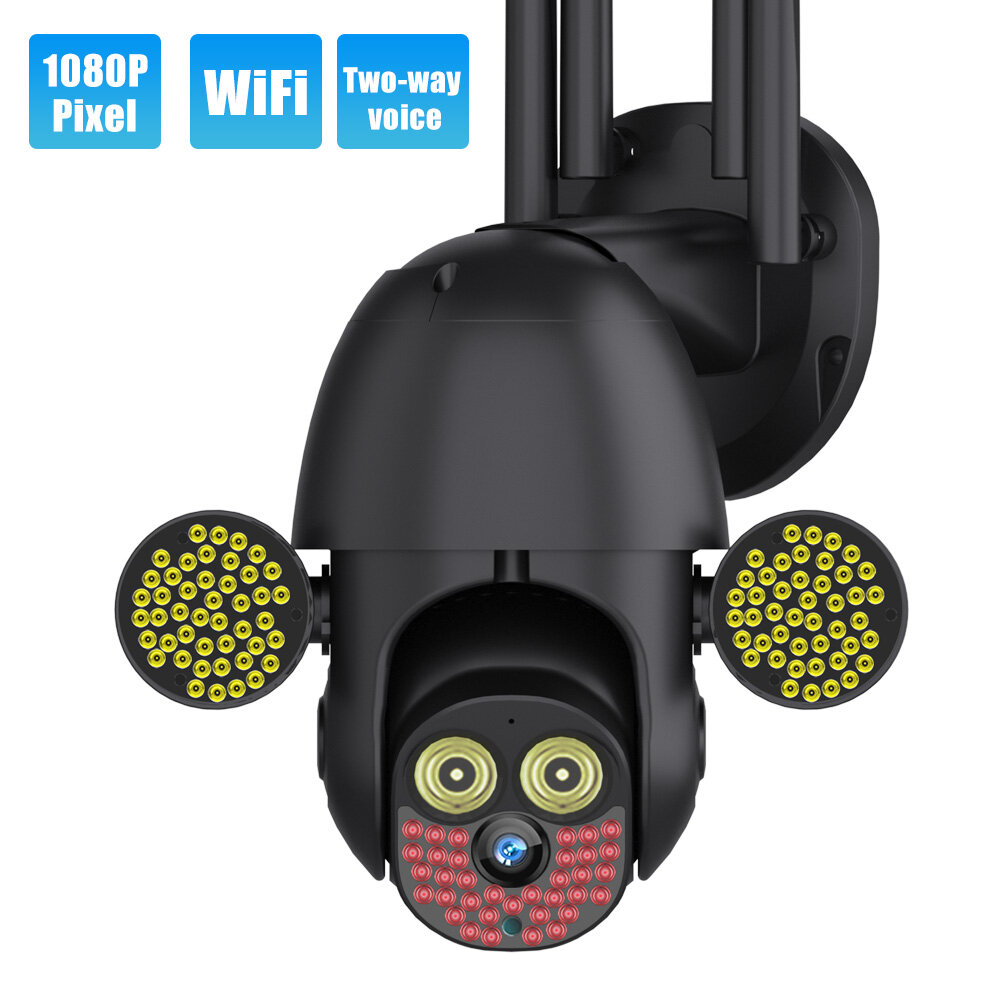 Guudgo 127 LED 1080P 2MP IP Camera Outdoor 5 Antenna Wireless Wifi Security Waterproof Camera 360° Pan Tilt Zoom IR Two Way Radio CCTV Surveillance - Image 2