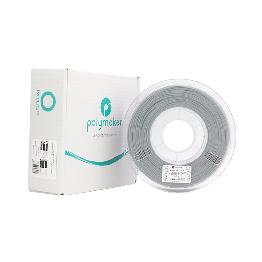 PolyLite Polymaker 1.75mm PLA 750g/Roll Black/White/Grey 3D Printer Filament - Black - Image 2