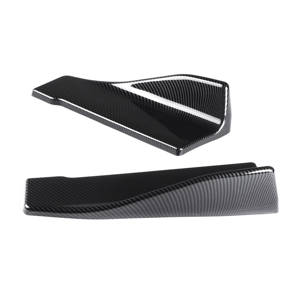 2pcs 35cm Carbon Fiber Universal Car Side Skirt Rear Bumper Lip Splitter Winglet Aprons Mudguards - Image 2