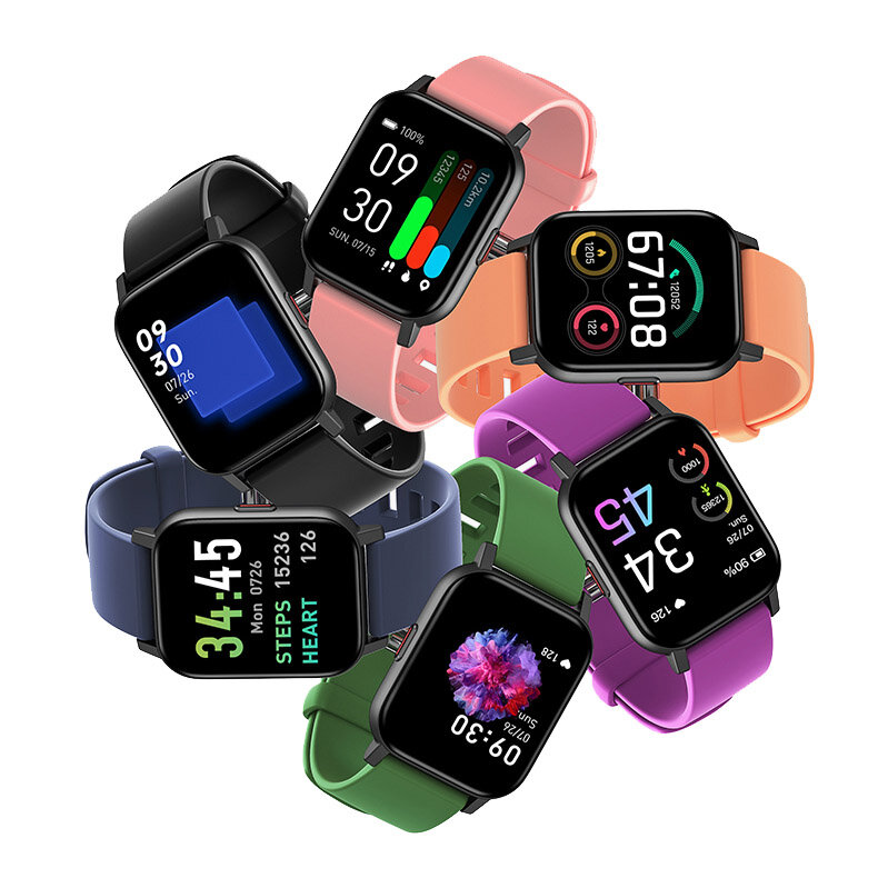 Bakeey GTS1 Ultra-Thin 1.3inch Full-Touch Screen Heart Rate Monitor Body Temperature Blood Pressure SpO2 Measurement IP68 Waterproof BT5.0 Smart Watc