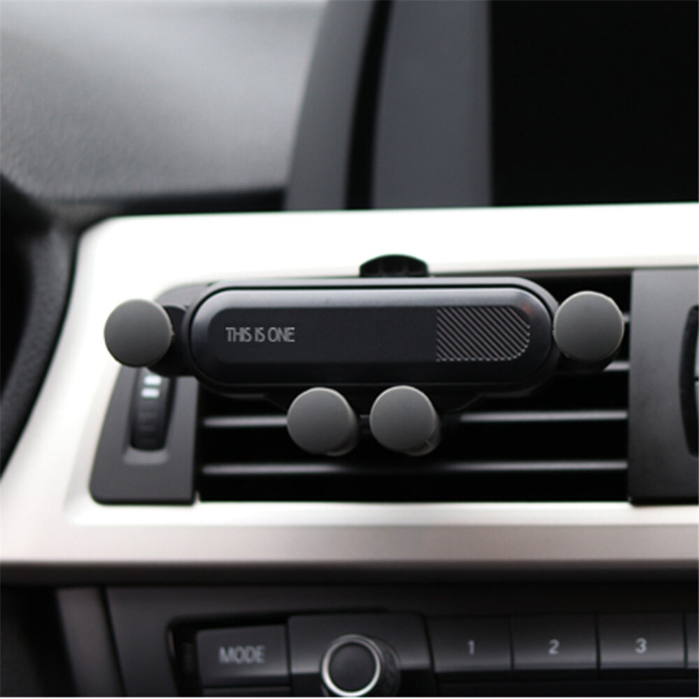 Mini Car Phone Holder Air Vent Gravity Linkage Mount Bracket for iPhone/XIAOMI/HUAWEI - Red - Image 2