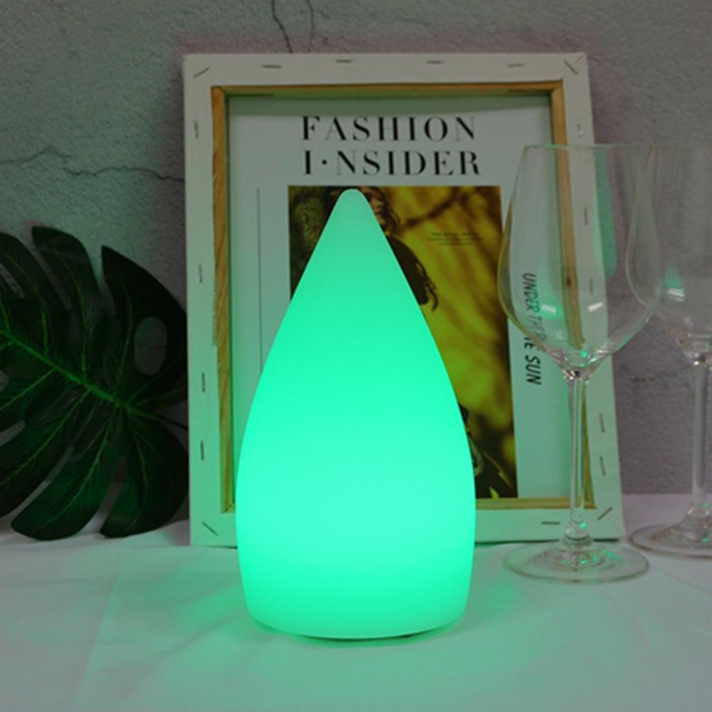 Rechargeable Colorful LED WiFi APP Control Night Light Smart Water Drop Shape Table Lamp Compatible with Alexa Google Home - Image 2