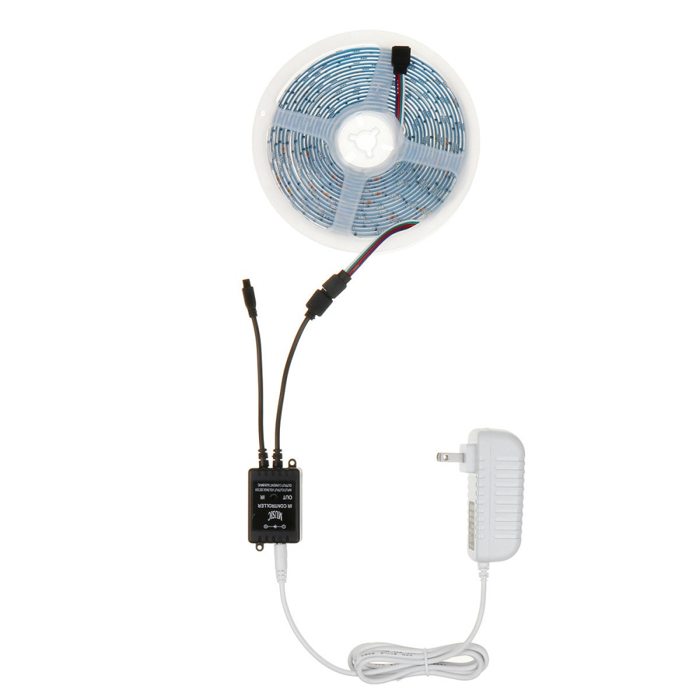 5M DC12V 5050 Dimmable Music Control RGB LED Strip Light TV Backlighting+20Keys Remote Control for Home Decor - Image 2