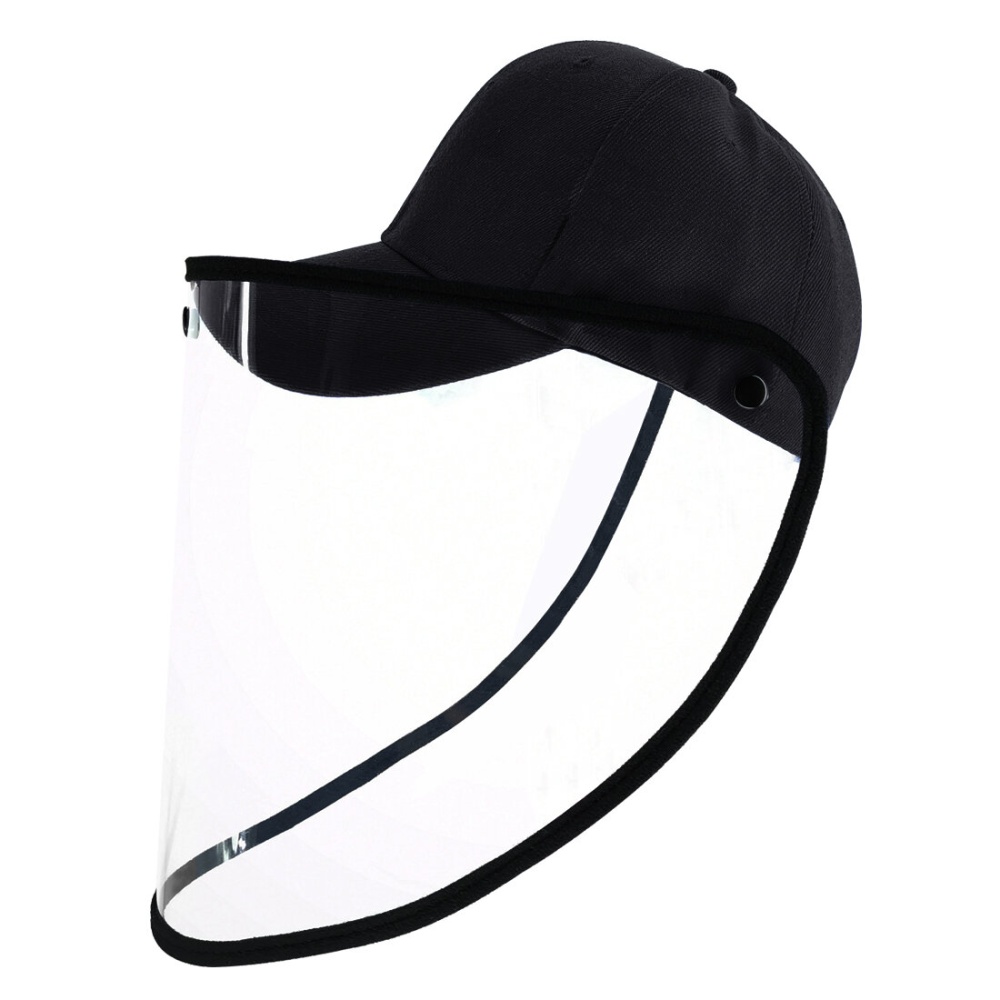 PULUZ PU463 Protective Hat Face Shield Protective Mask Windproof Dustproof Antifoam Detachable - Black