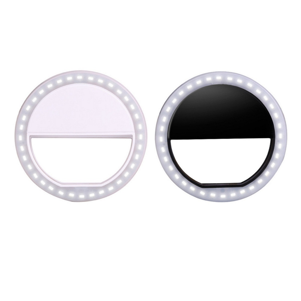 Portable LED Anneau Lampe-photo Photographique-Adaptateur Pour Telephone Portable IPhone - Blanc