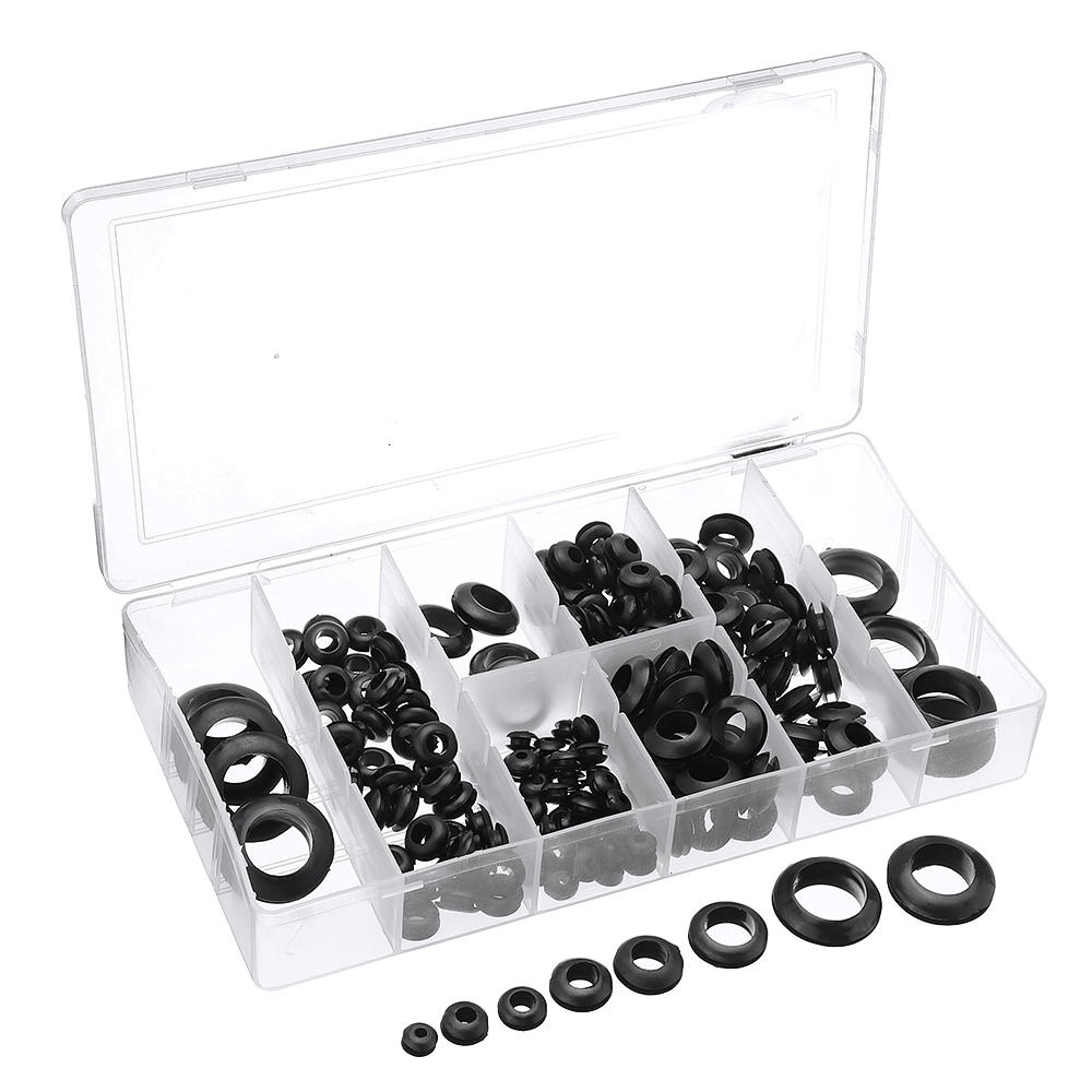 Suleve MXRW5 180Pcs Rubber O Ring Washer Grommets Ring Anti-slip Gasket Seal Assortment Set - Image 2