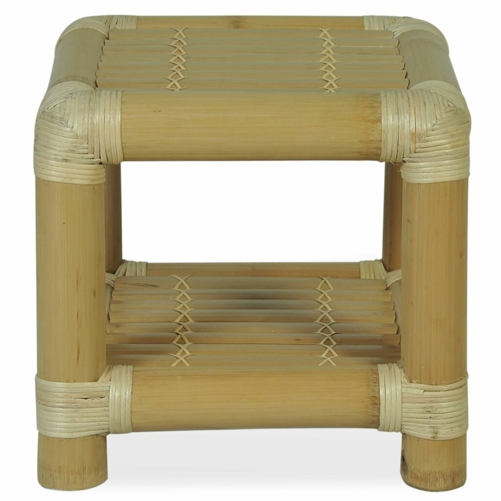 Bedside table 40x40x40 cm bamboo natural - Image 2