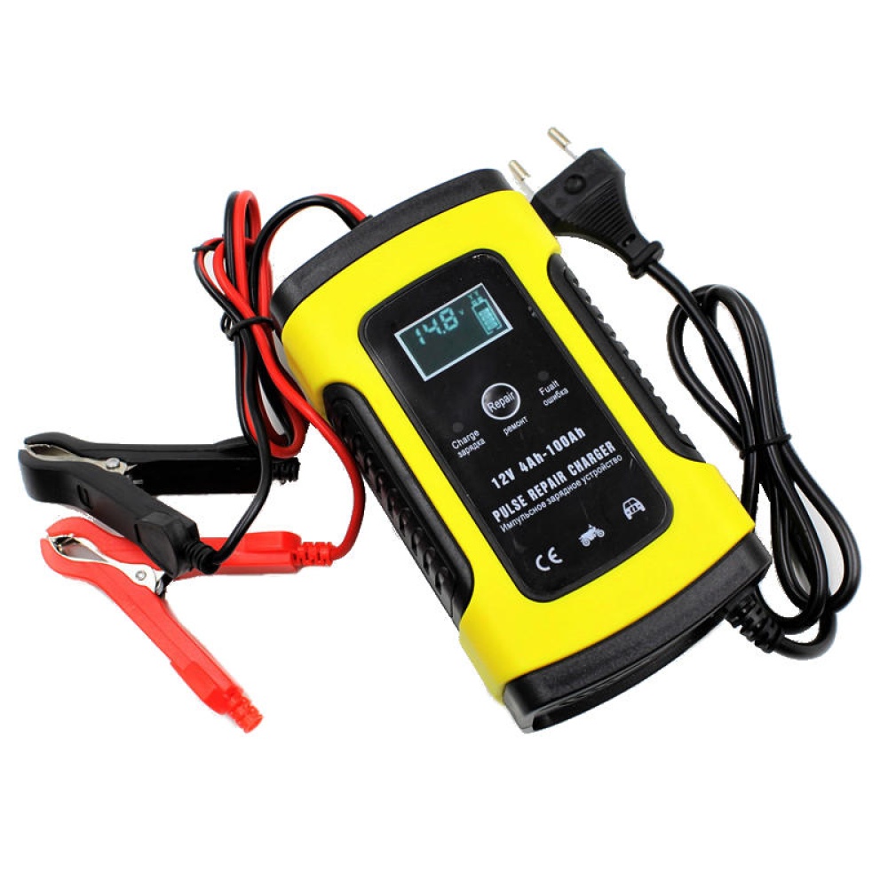 FOXSUR 12V 5A Pulse Repair LCD Battery Charger For Car Motorcycle Agm Gel Wet Lead Acid Battery - Image 2