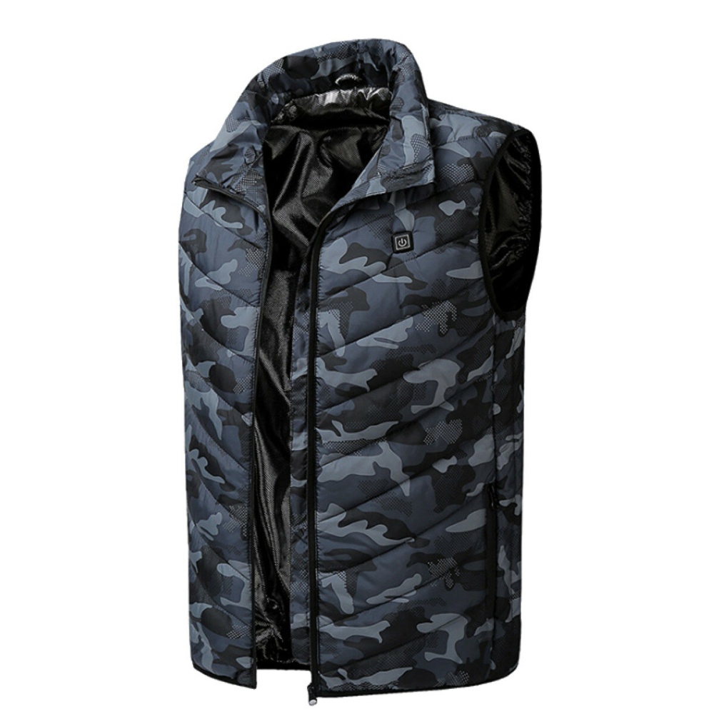 Electric Heating Vest Outdoor Jacket Winter Flexible Thermal Clothing Waistcoat For Sports Hiking - Camouflage - Image 2