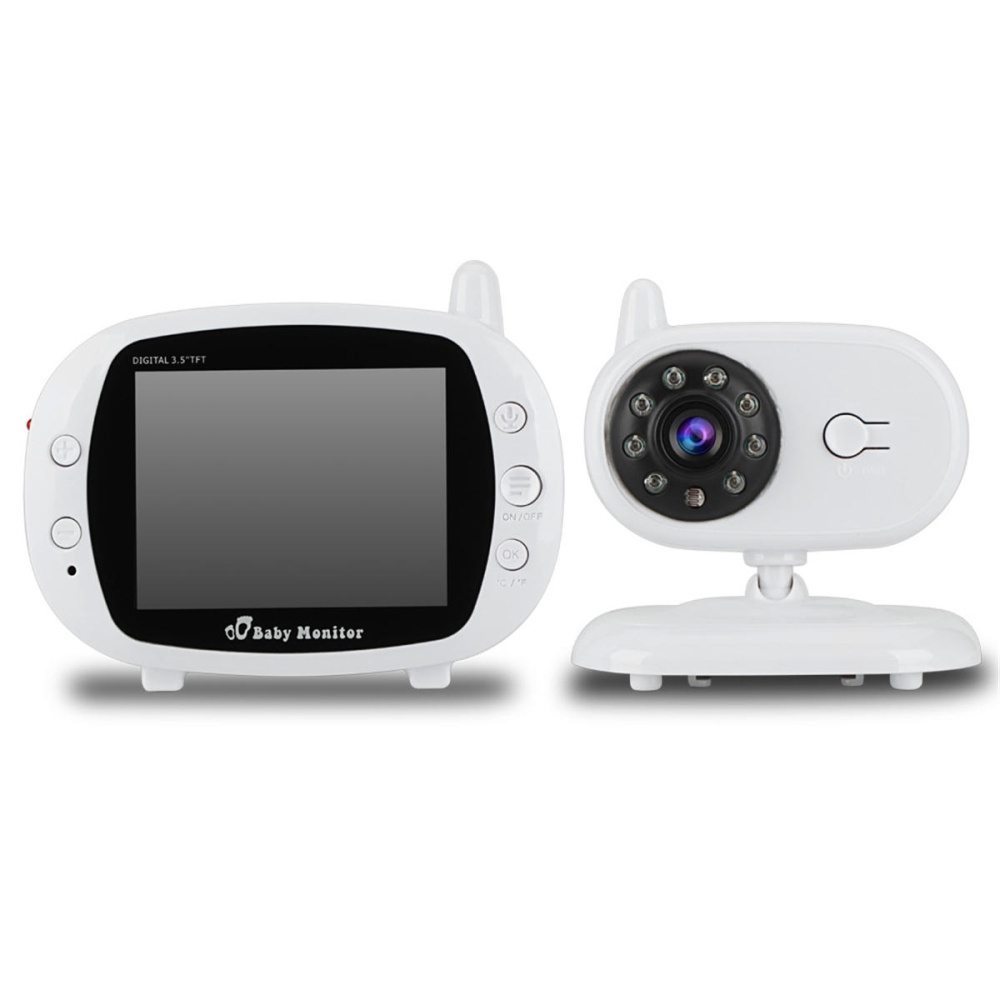 3.5 inch Baby Monitor 2.4GHz Video LCD Digital Camera Night Vision Temperature Monitoring Monitors - EU Plug - Image 2