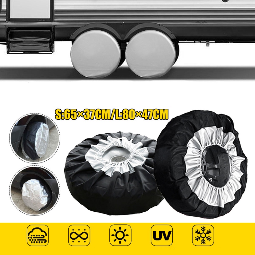 Oxford Cloth Car Tyre Cover Case Spare 65 Or 80CM Waterproof Dustproof Anti Sunburn - S