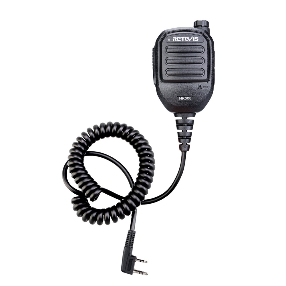 RETEVIS New HK008 2-Pin Plug Handheld Microphone Speaker with Adjustable Volume Knob