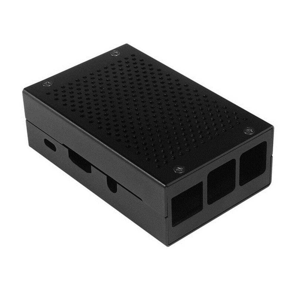 Metal Motherboard Case fits Raspberry Pi 2/3B+ Aluminum Alloy Case with Heat Sinks Shell for Raspberry Pi - Case with Fan - Image 2