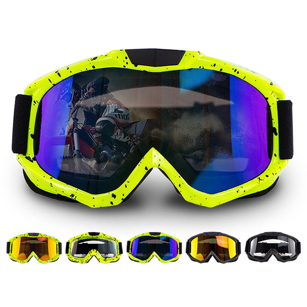 Universal Motorcycle Cycling Skiing Sport Goggles Outdoor Windproof TPU Anti-shock Breathable - 5