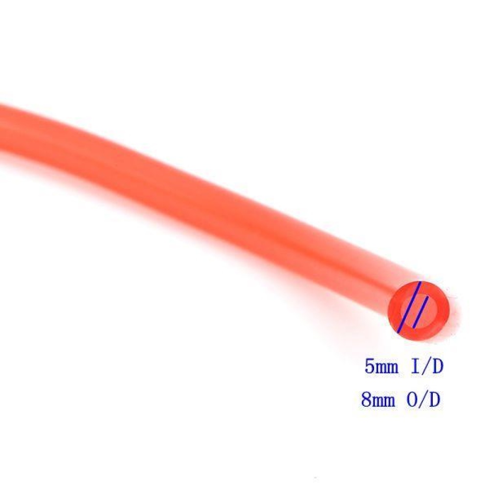 1M 5mm I/D 8mm O/D Petrol Fuel Line Hose Gas Oil Pipe Tube Universal For Motorcycle Bike - Red - Image 2