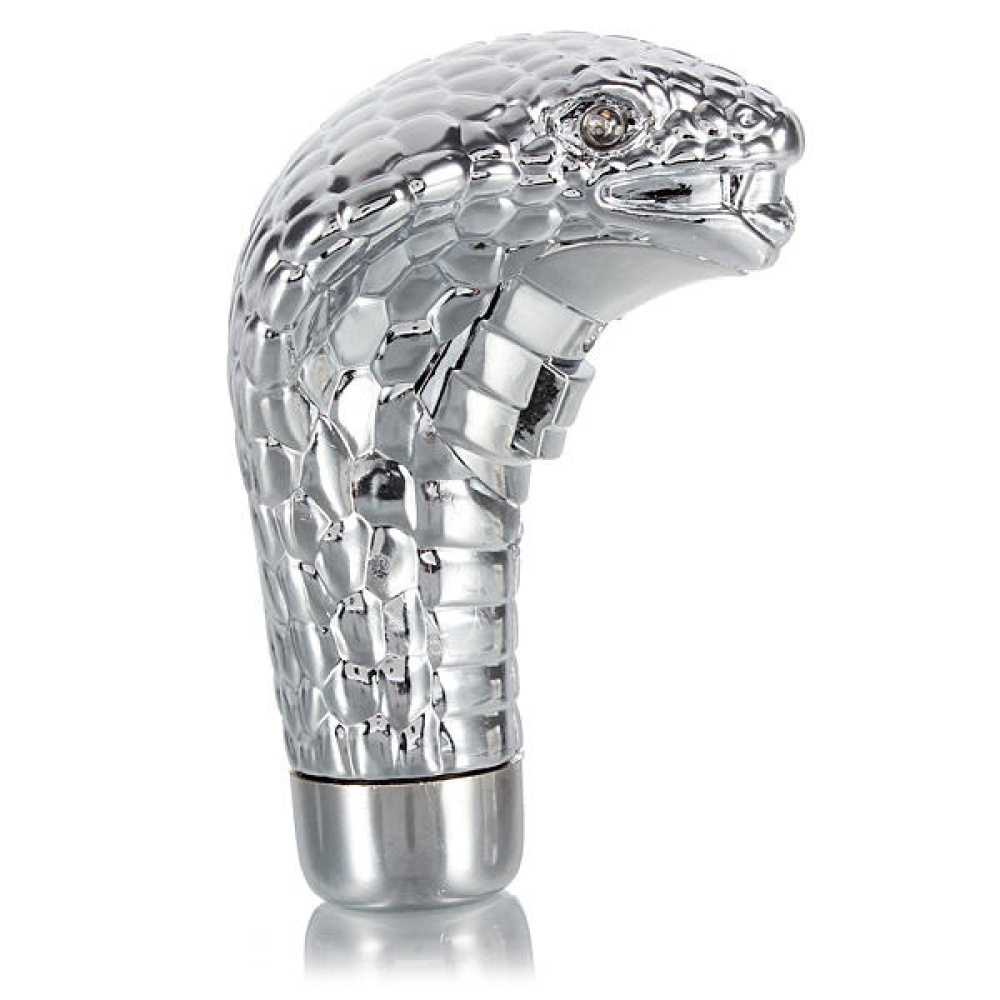 Universal Led Eyes Car Chrome Manual Gear Shift Knob Cobra Snake - Blue - Image 2