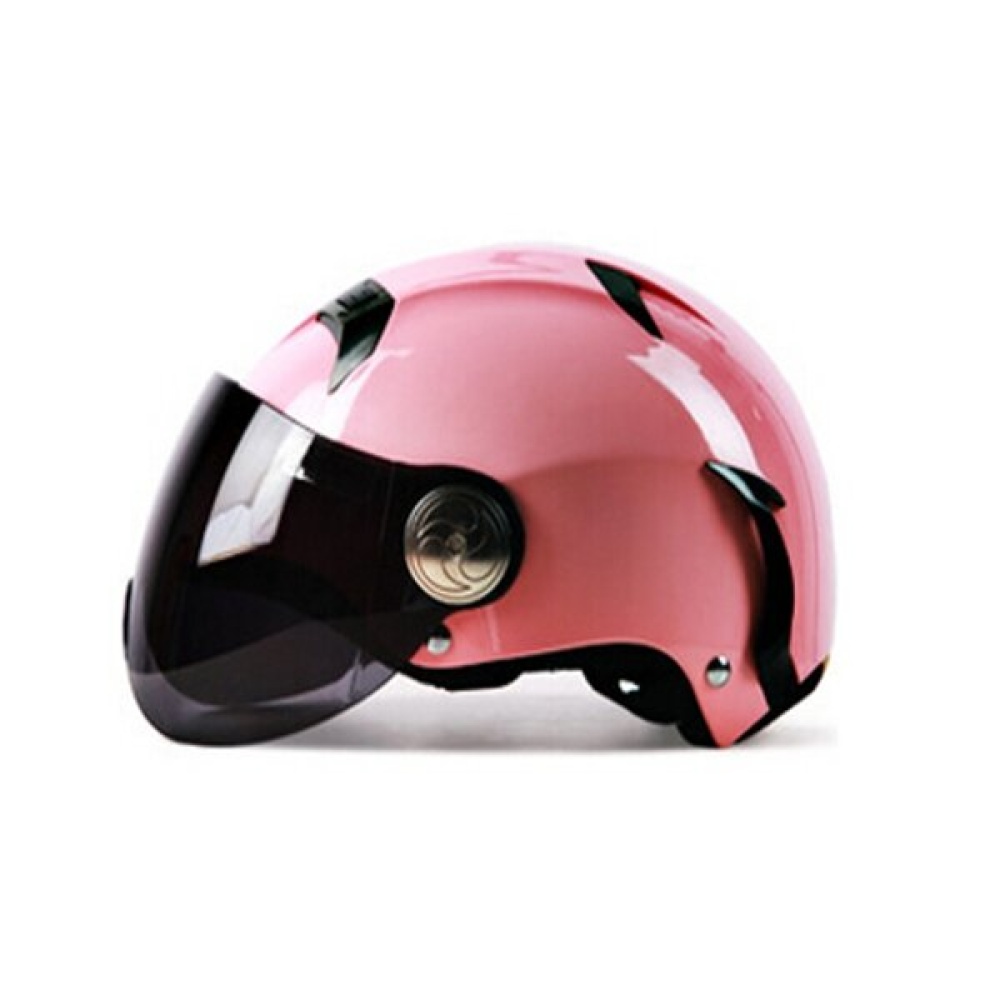 ECE Motorcycle Half Face Helmet Safety Riding For BEON - XL Pink