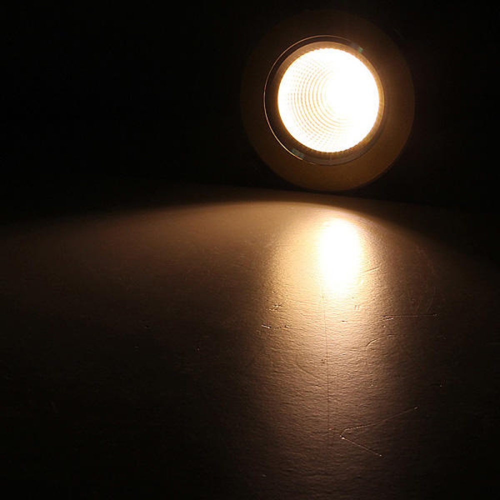 7W Warm White COB LED Ceiling Down Light Golden Shell 85-265V - Image 2