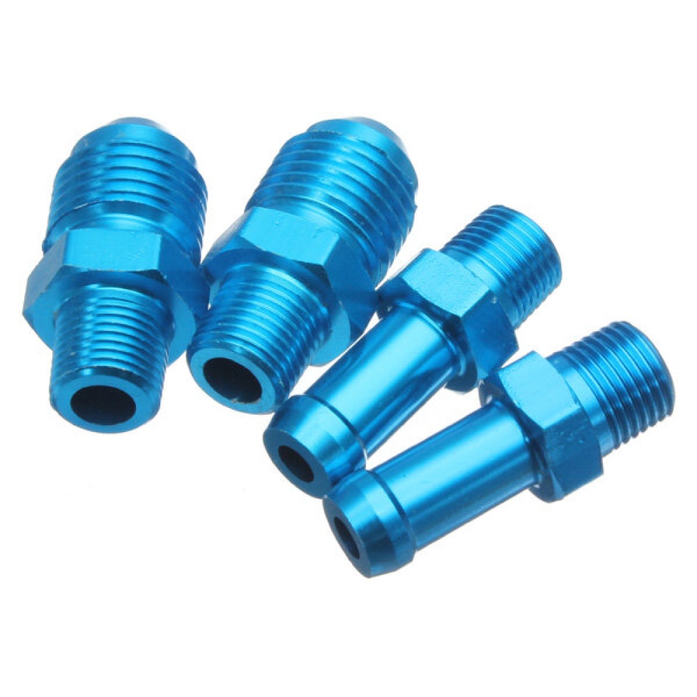 Adjustable Fuel Pressure Regulator With Filled Oil Gauge Aluminum Blue - Image 2