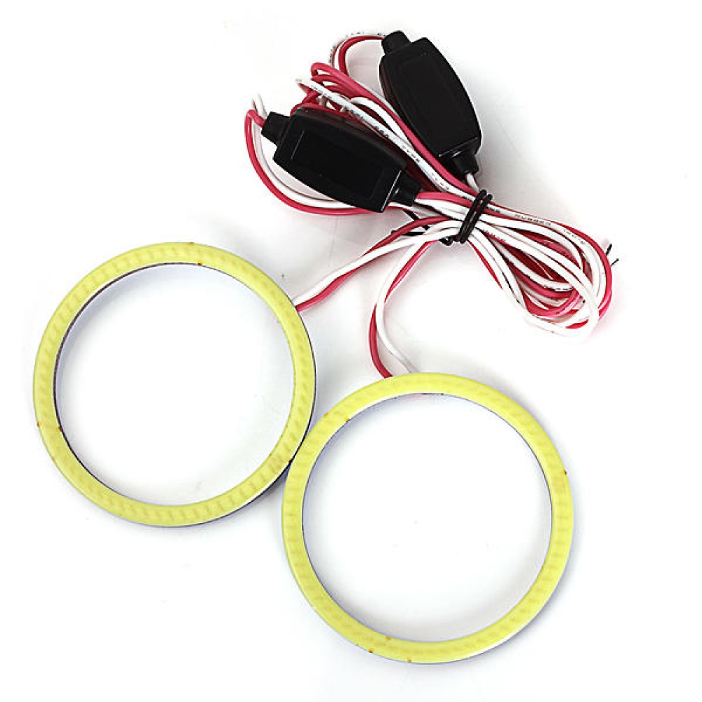 Car COB Bulb 12V-24V 60MM 66 LED Angel Eyes Halo Ring Lamp Light - Red - Image 2