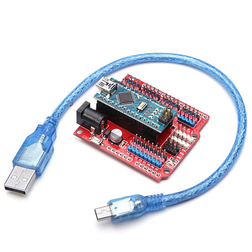 ATmega328P Compatible Nano V3 + Nano Shield Expansion Board Kit
