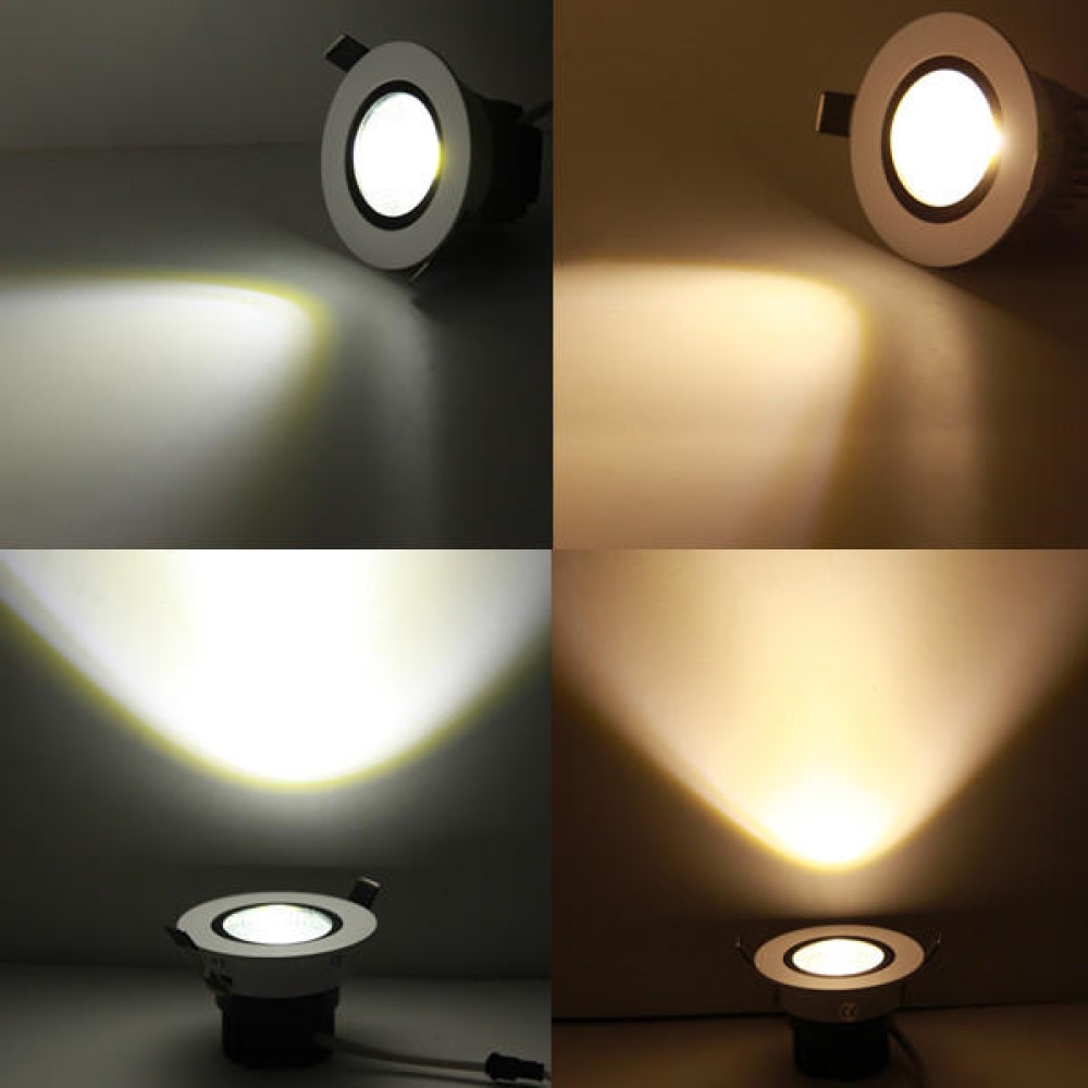 5W Dimmable COB LED Recessed Ceiling Light Fixture Down Light 220V - Warm White - Image 2