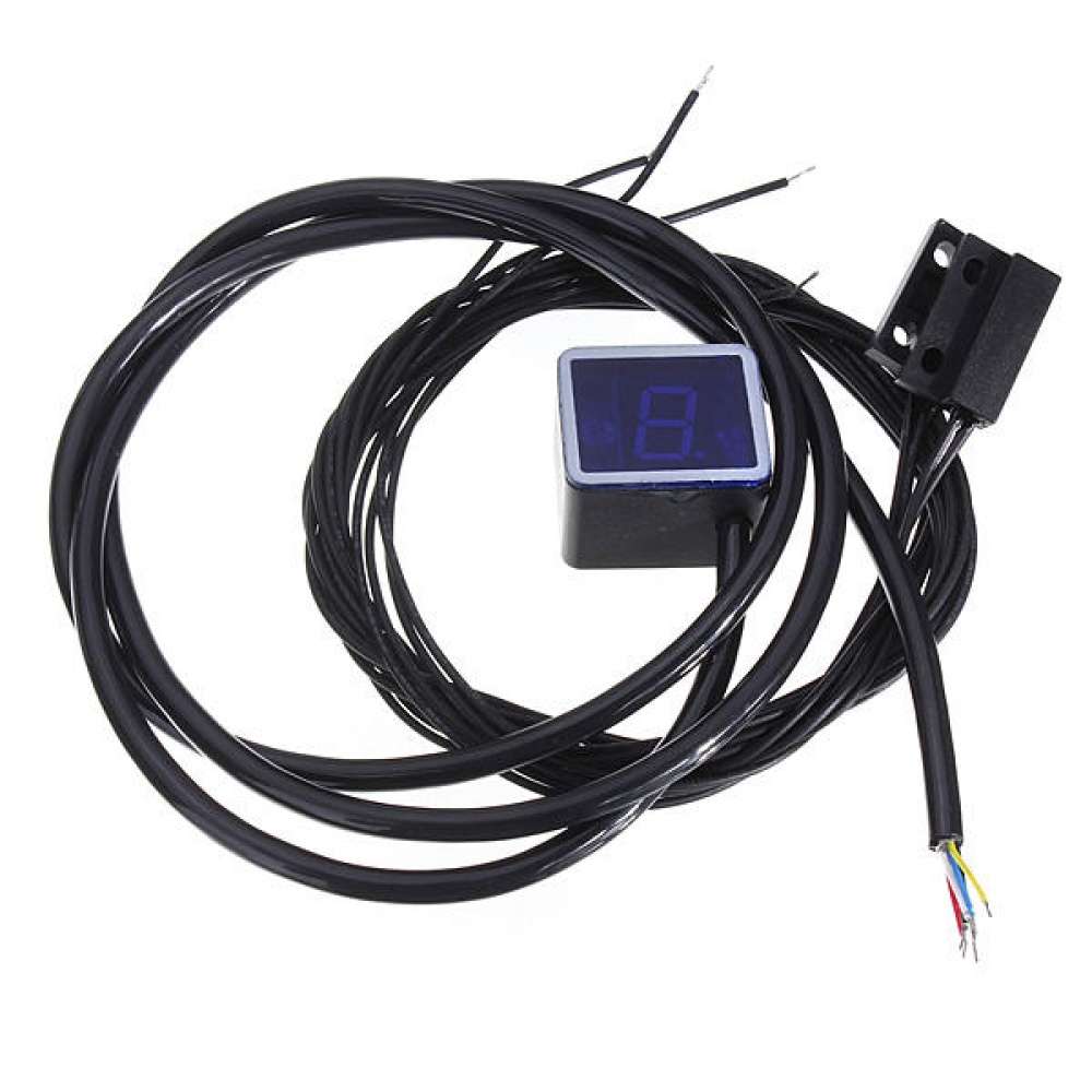 Universal Motorcycle LED Display Digital Indicator Shift Level Sensor - Blue - Image 2