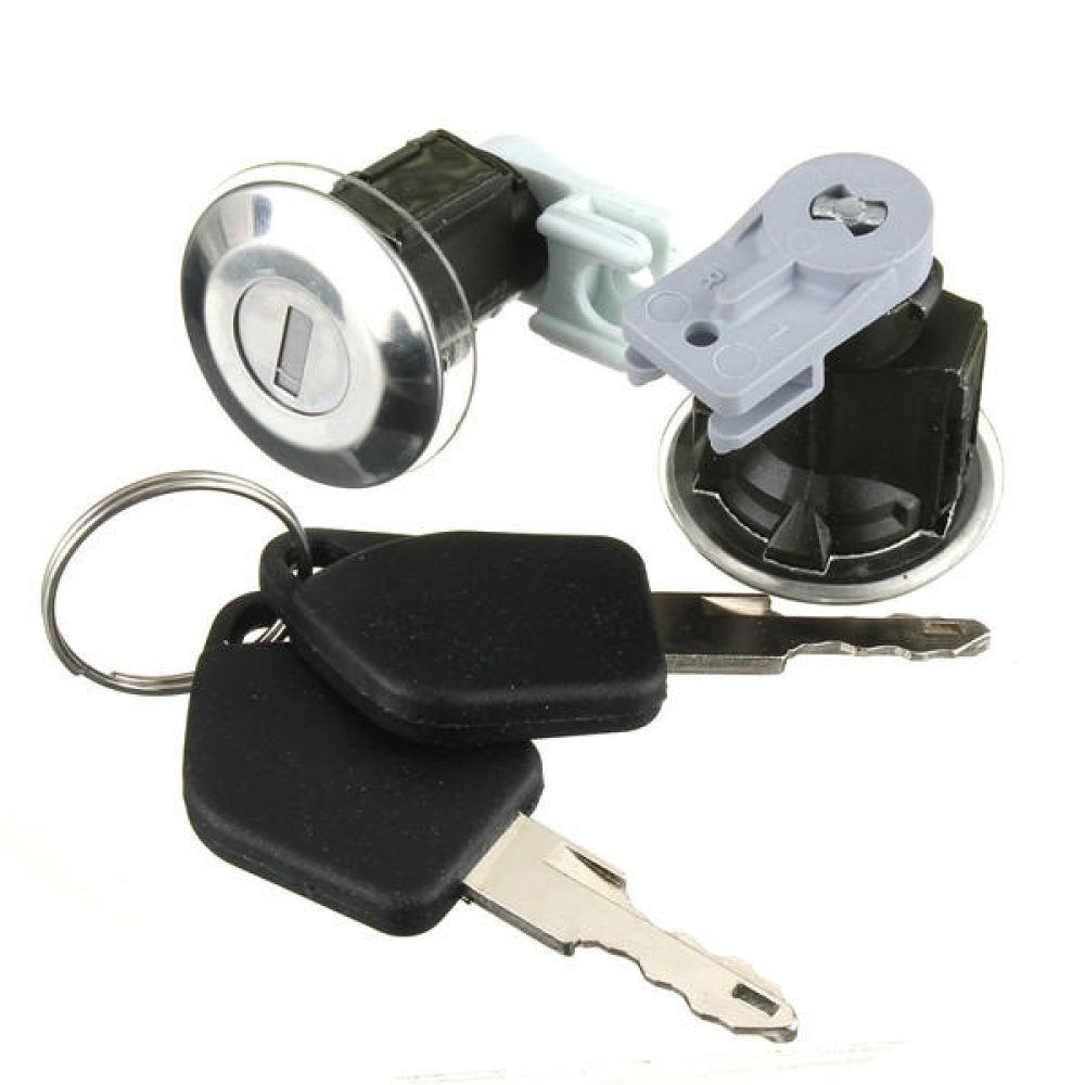 Pair Front Door Locks Barrels Set With Keys For Peugeot 106 Mk2 97-04 - Image 2