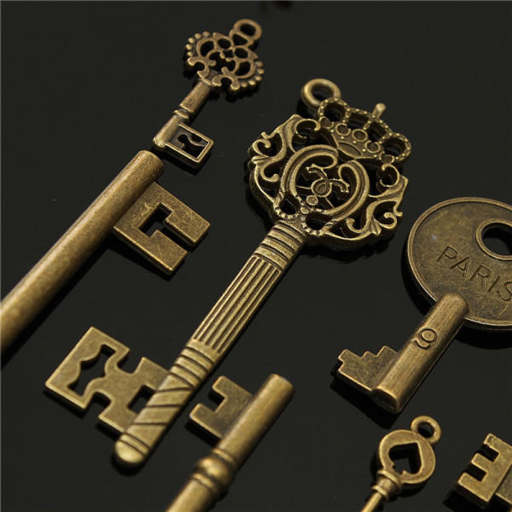 12pcs Vintage key Charms Accessories Jewelry Antique Charms/Pendants - Image 2