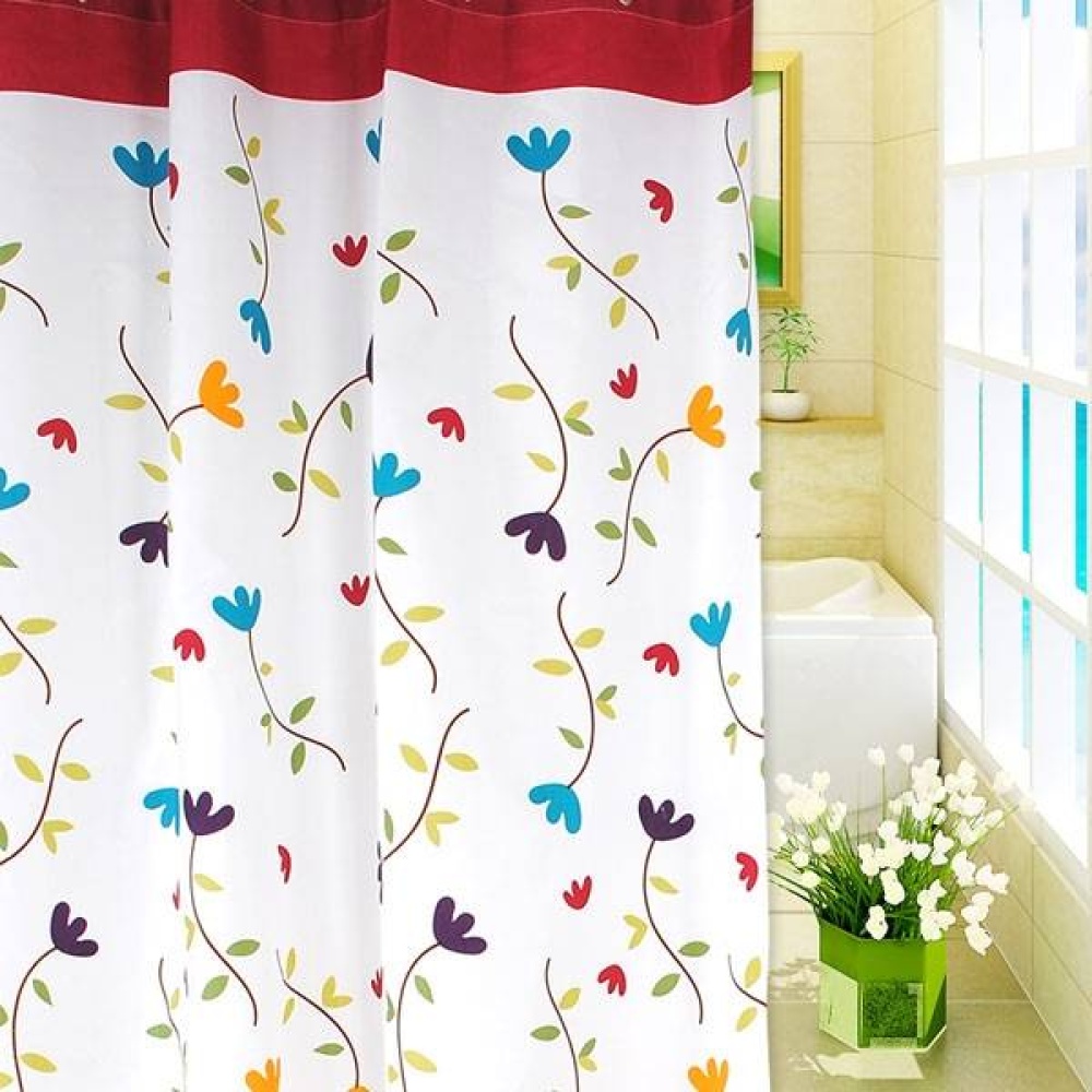 Bathroom Waterproof Polyester Flower Thicker Shower Curtain - 200*200cm - Image 2