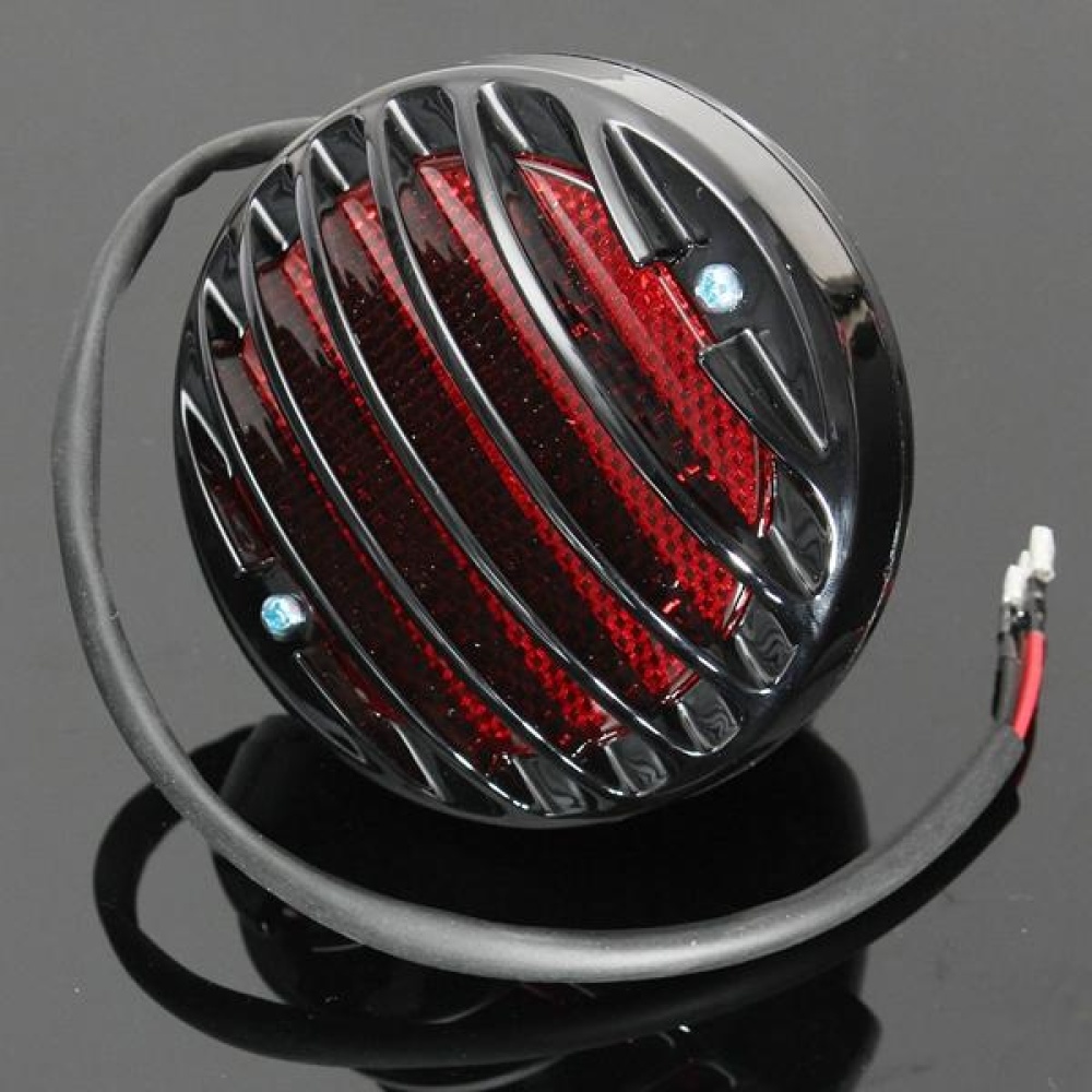 Motorcycle Tail Brake Red License Plate Light For Bobber Chopper Rat - Image 2