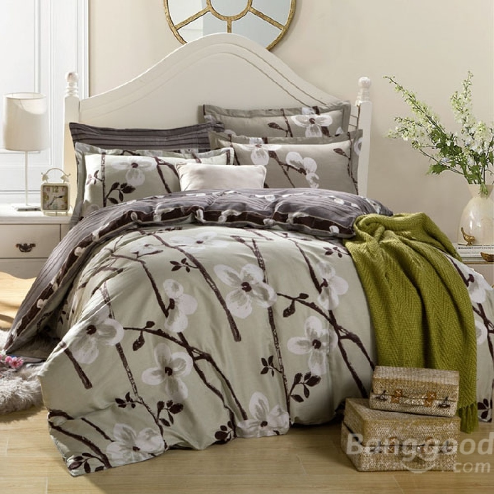 3 Or 4pcs Cotton Taffeta Legends Flower Reactive Printed Bedding Sets - 3pcs Suit Twin Size - Image 2