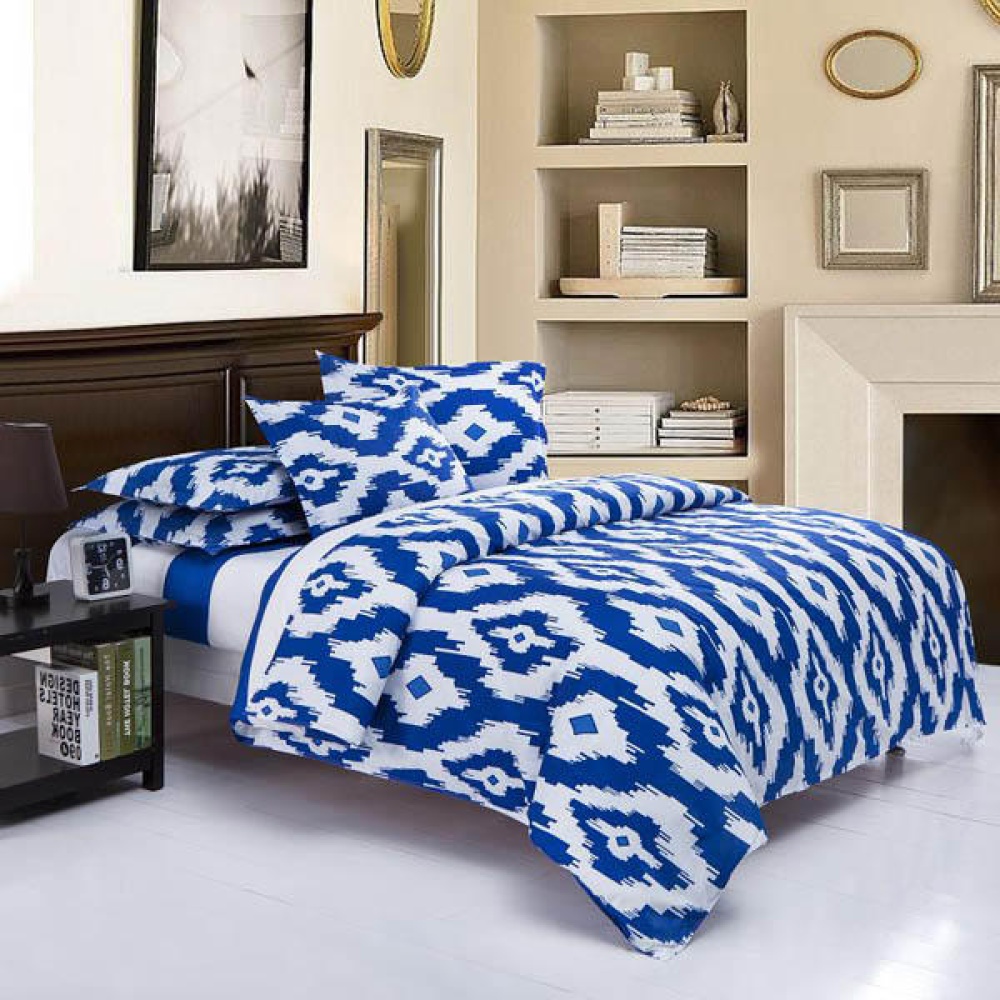 3/4pcs Suit Polyester Fiber Geometric Pattern Bedding Set - Twin Size - Image 2