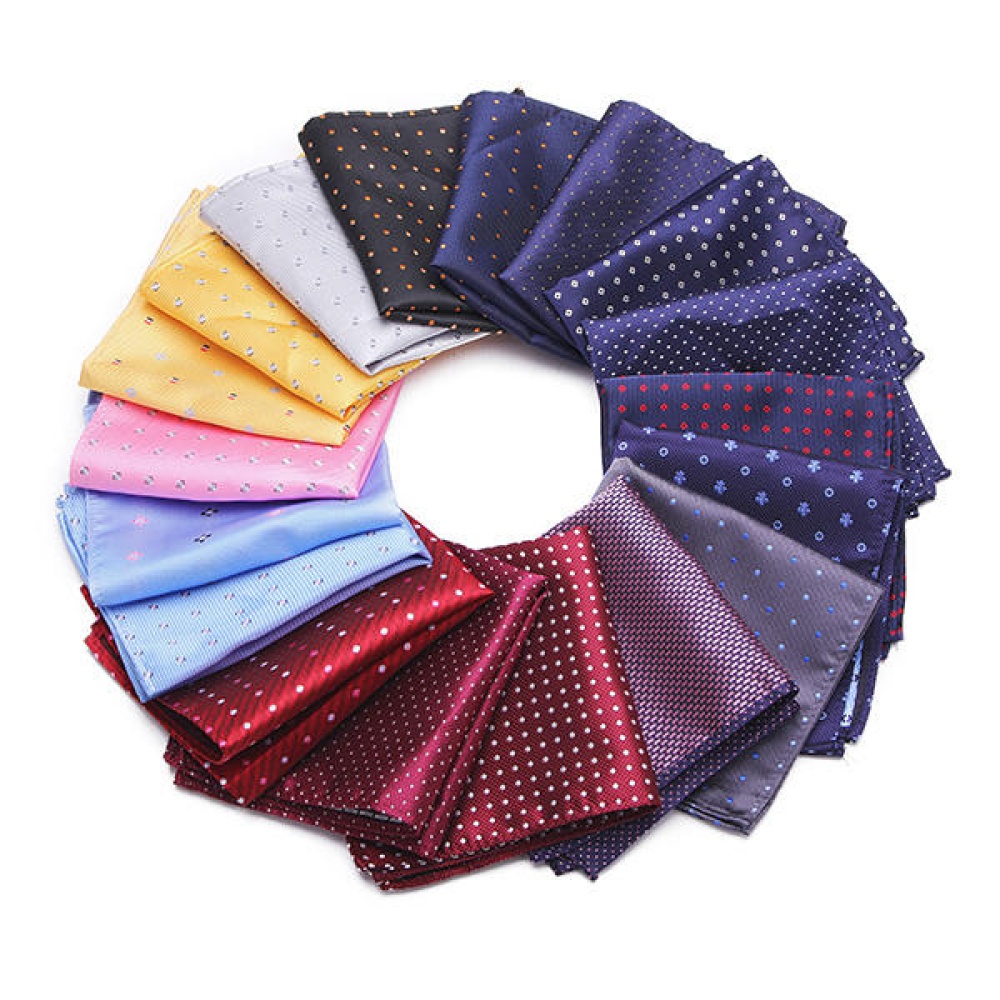 Dot Polyester Men Suit Pocket Square Banquet Wedding Handkerchief Towel - 005 - Image 2