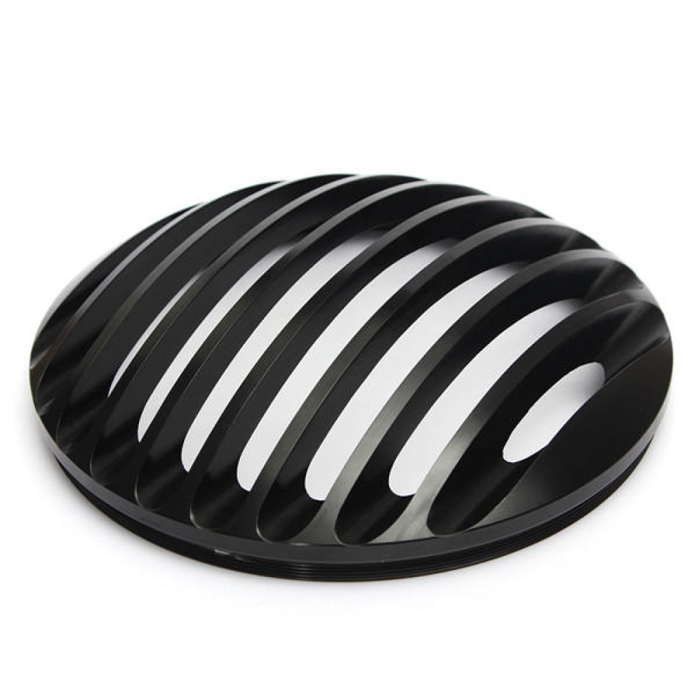 6inch Motorcycle Bullet Halogen Headlight Grill Cover Black CNC Aluminum For Harley - Image 2