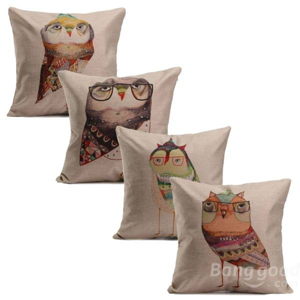 Creative Cute Chickens Printed Cotton Linen Pillow Cases Home Sofa Car Cushion Cover - 01 - Image 2