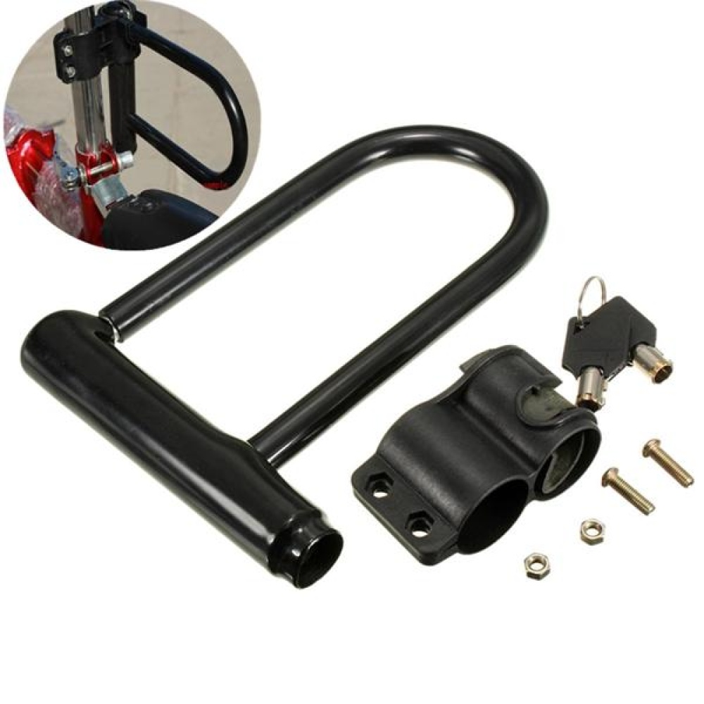 Universal Motor Bike U Shaped Security Anti Theft Lock With 2 Keys - Image 2