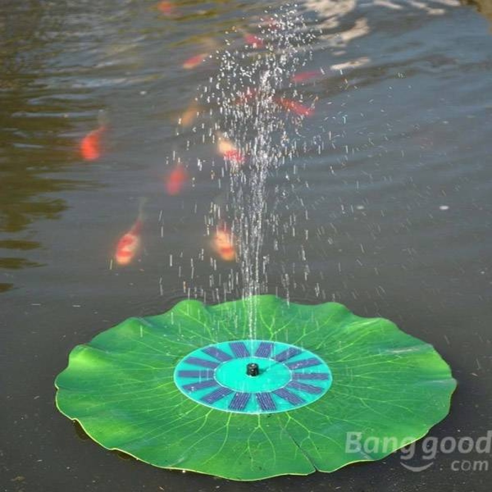 Solar Floating Lotus Leaf Fountain Water Pump Garden Pond Decoration - Image 2