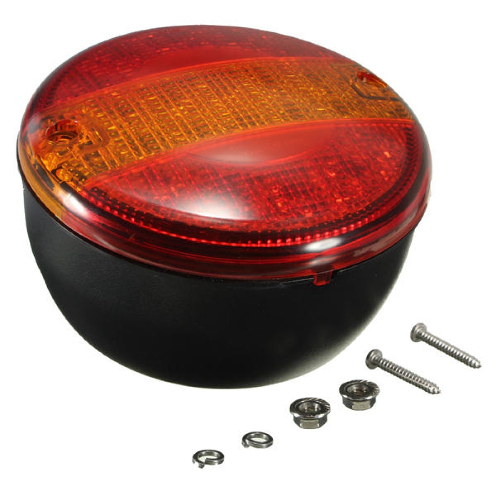 Universal LED Combination Rear Tail Stop Indicator Light Round - Image 2