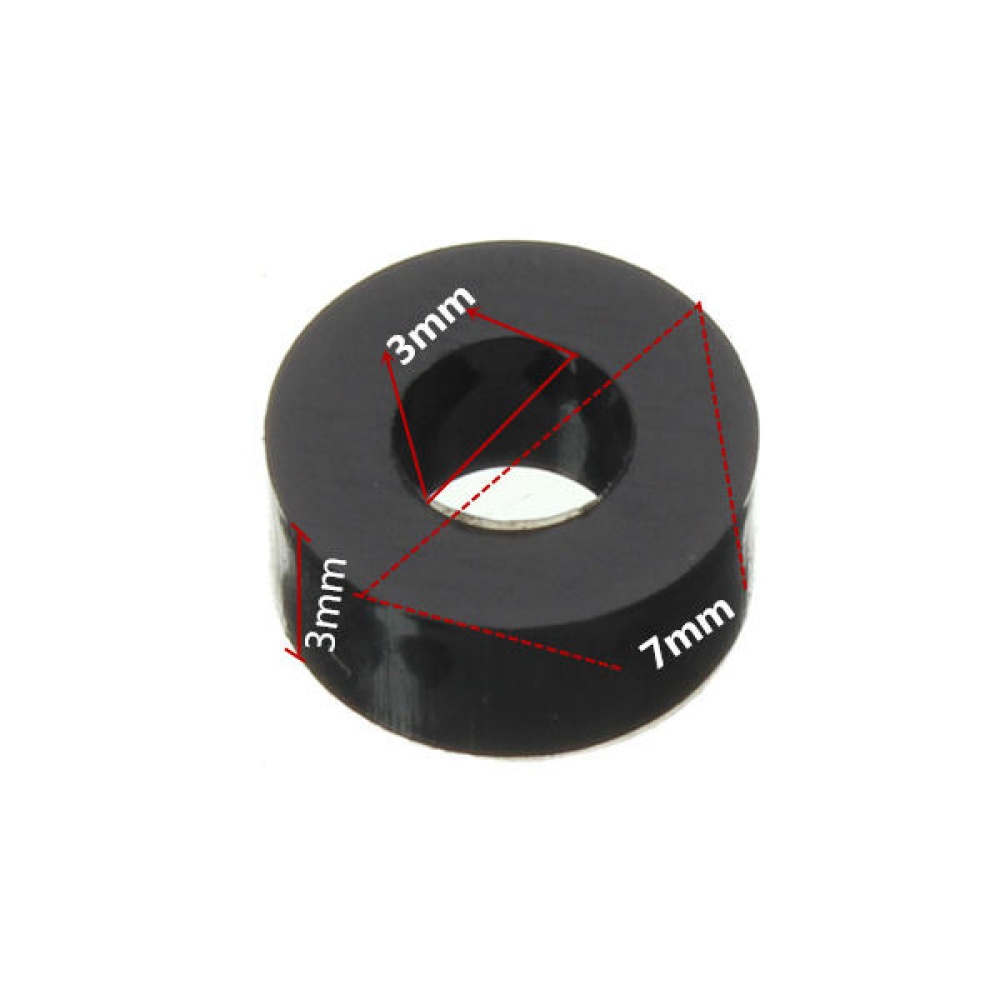 Suleve M3NW2 Flat Nylon Washer Black Round Spacer Waser OD 8mm for M3 Screws 50pcs - Image 2