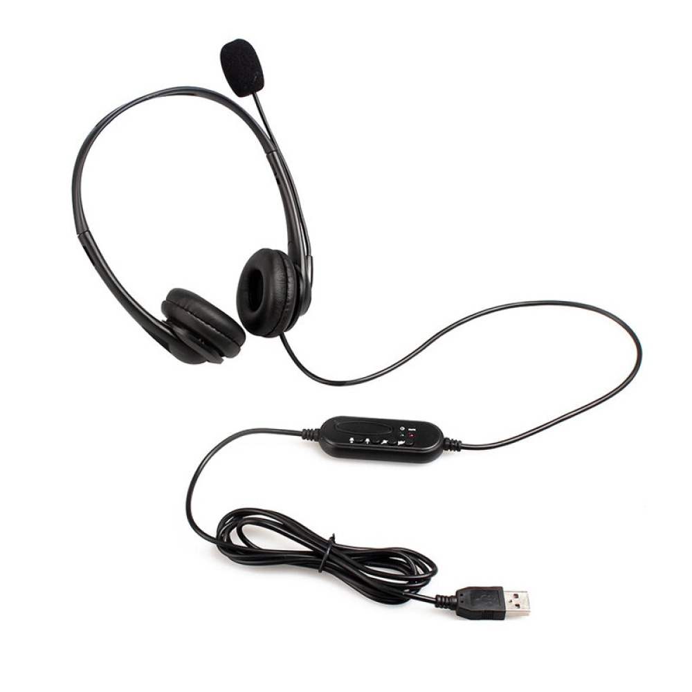 Bakeey U11 USB Gaming Headphone Stereo Business Headphone USB Wired Control Headset with Mic for PC Computer - Black - Image 2