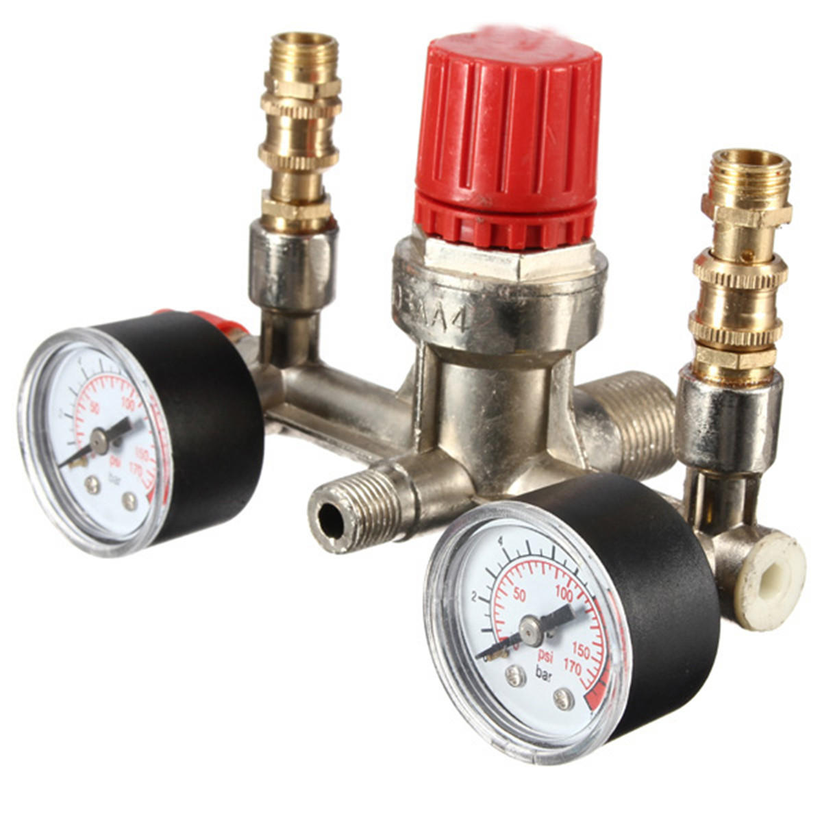 Regulator Air Compressor Pump Pressure Control Switch Valve Gauge Heaty Duty - Image 2
