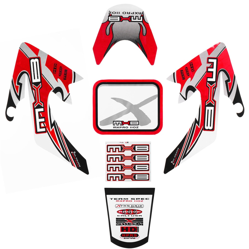 Motorcycle 3D Sticker Decals For Honda CRF50 Little Flying Eagle Protector - Red