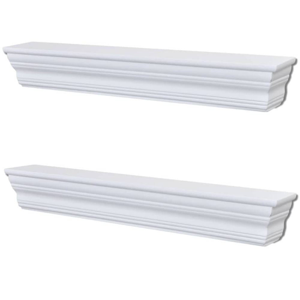 wall shelves Aaliyah 2 pc white - Image 2